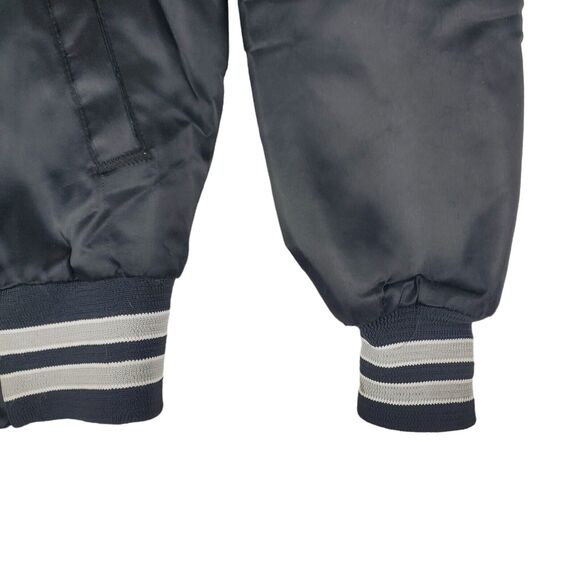 Vintage CHICAGO WHITE SOX Jacket BOYS 10/12 Black Satin CHALK LINE Retro MLB - Picture 6 of 11